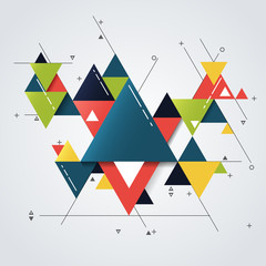 Abstract modern background with geometric shapes. Design template for business presentations, flyers, posters and banners. Vector illustration.