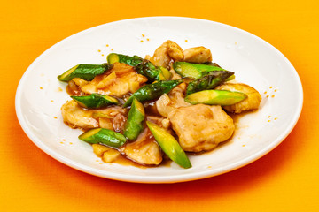 鶏のオイスターソース炒め