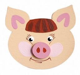 Wooden toy Pink pig