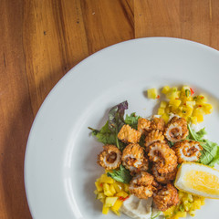 Squid on plate