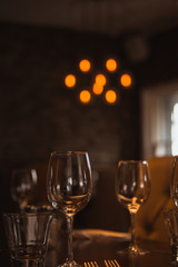 glass of wine on table