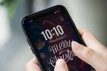 Christmas holiday greeting design mockup