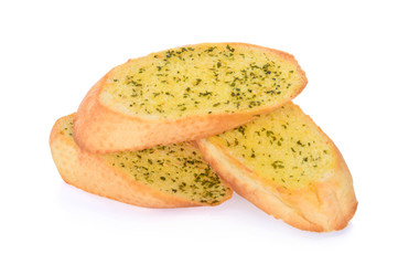 garlic bread isolated on white background