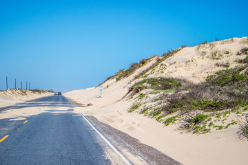 A long way down the road of South Padre Island, Texas