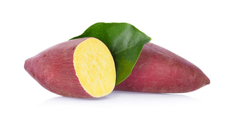 sweet potato on white background