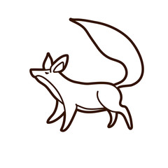 Fox cartoon graphic vector