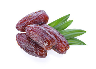 date palm fruit on white background