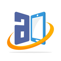 initial logo icon for the smartphone gadget business with the initials of the letter A