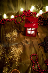 Weihnachtsdeko mit Lichter