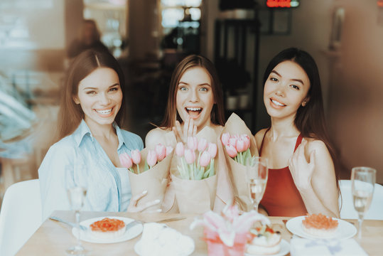 Romantic Day for Beautiful Girls. Girls Laugh.