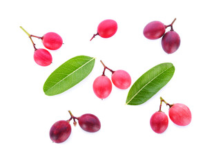 Carunda or Karonda isolated on white background