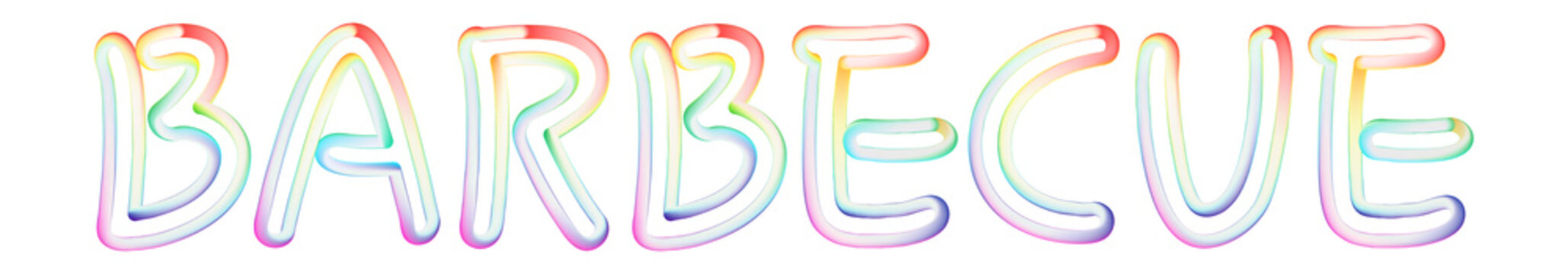Barbecue - beautiful text written on white background