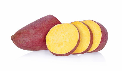 Japnaese sweet potato on white background
