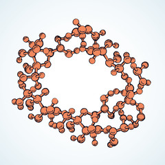 Chemical structure. Vector drawing