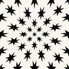 Seamless geometric star vector pattern. Retro design backdrop texture.