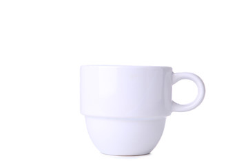 White cup isolated on a white background