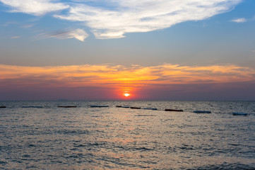Sunset over Gulf of Thailand