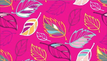 Hand drawn doodle floral pattern background