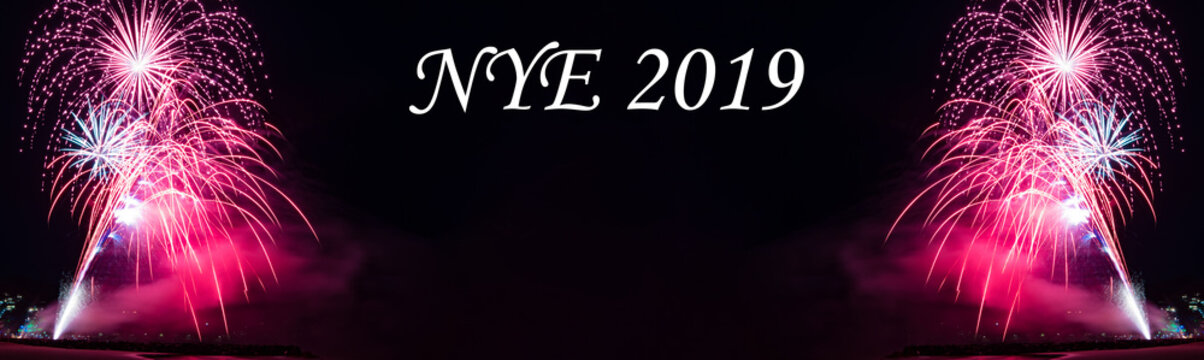 Fireworks Banner For NYE 2019