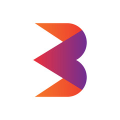Letter B logo colourful