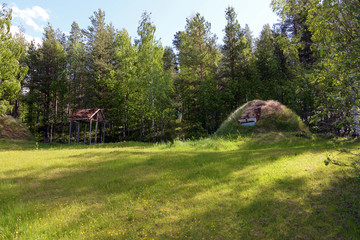 Erdwohnung am nörlichen Polarkreis bei Jokkmokk