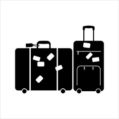 Fototapeta premium Suitcase Icon Design, Silhouette
