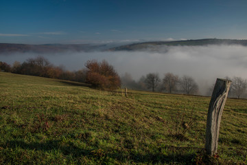 Nice morning with inversion in valley near Zitkova village