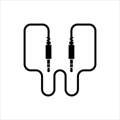 Audio Cable Icon, Plug Wire