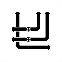 Pipe Icon, Pipe Fitting Icon, Water, Gas, Oil Pipeline, Plumbing Work