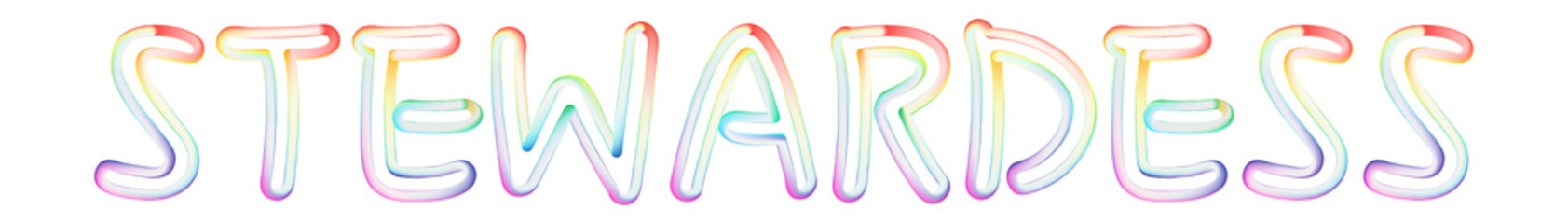 Stewardess - beautiful text written on white background