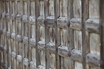 Door lock in old wooden door 4829