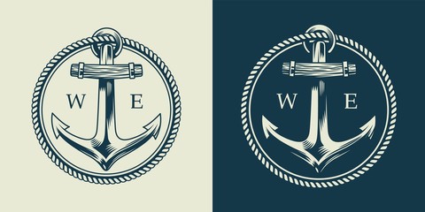 Vintage sea logotype concept © DGIM studio