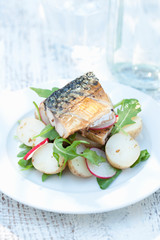 mackerel salad with new potatoes 