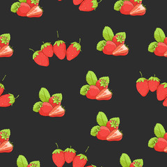 Vector strawberry seamless