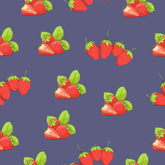 Vector strawberry seamless