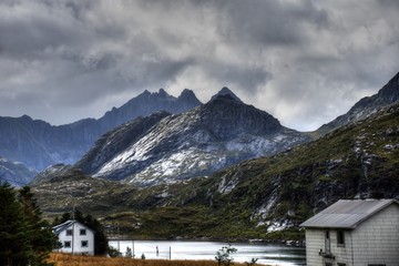 Lofoten, Flakstad, Fredvang, Norwegen, Flakstadøya, Moskenesøya, Ryten, Selfjorden, Fjord,...