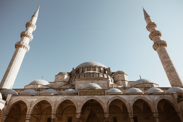 Fototapeta na wymiar istanbul turkey november 2018 Mosque of Suleyman (or Suleymaniye) The Magnificent.