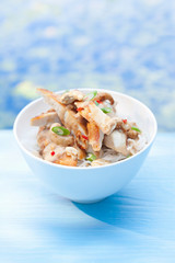 Chicken and noodles