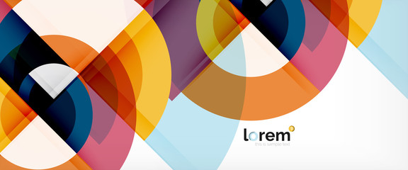 Obraz premium Circle abstract background, geometric modern design template