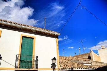 Streets and colorful facades of Hondon de las Nieves