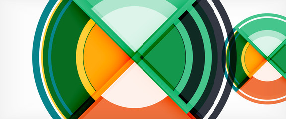 Circle abstract background, geometric modern design template