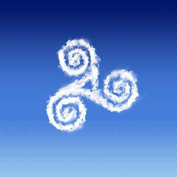 Celtic symbol also known as triskell or triskelion