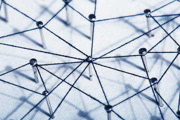 Linking entities. Network, networking, social media, internet co