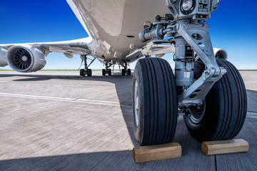 landing gear of an modern airliner