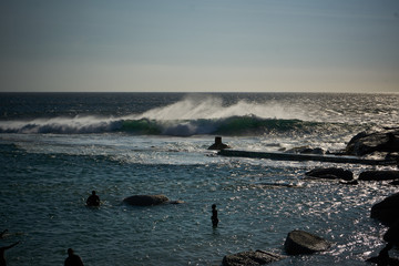 waves on beach