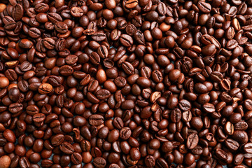 Coffee beans background.