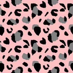 Leopard seamless pattern, vector illustration. Animal print, wild cat cheetah texture. Design for seamless wallpaper, fashion textile, background, fabric, cloth, wrapping, decor paper. African style.