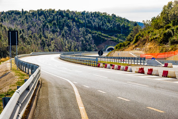 New built road between Grosseto and Siena in Tuscany, Italy