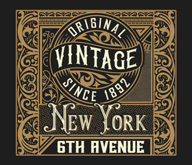 Old design for logo or packing