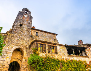 Beautiful medieval village of Bruniquel on the river Aveyron in Occitania, France